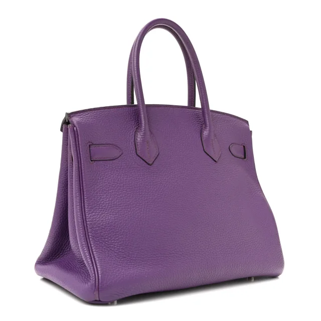 Hermès Taurillon Clemence Birkin 30 Ultraviolet in Clemence leather from FASHIONPHILE, photo 3 of 14