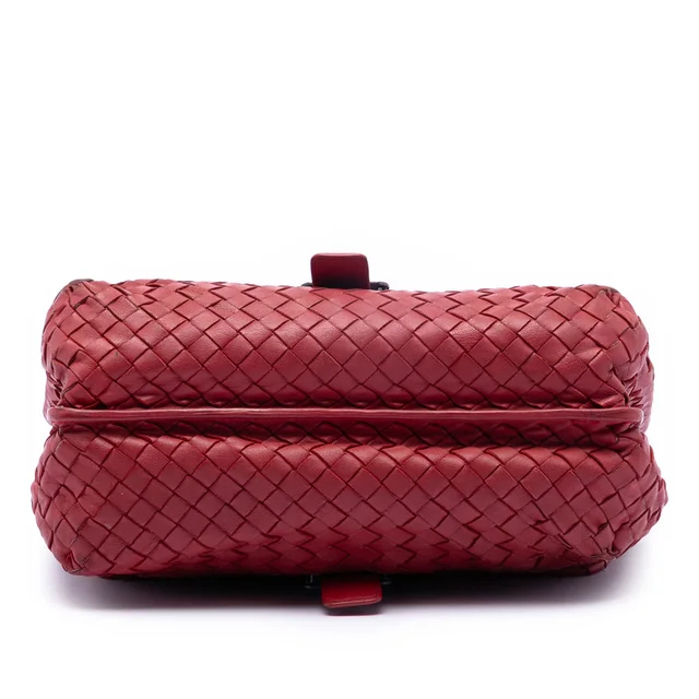 Red Bottega Veneta Nappa Intrecciato Double Sided Flap Messenger Bag in Red Nappa leather from Designer Revival, photo 2 of 2