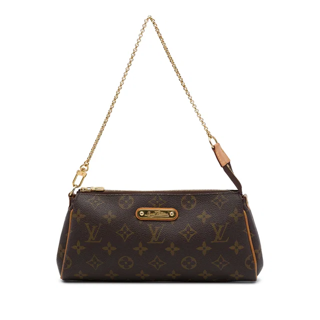 Brown Louis Vuitton Monogram Eva Satchel in Brown Coated canvas from Designer Revival