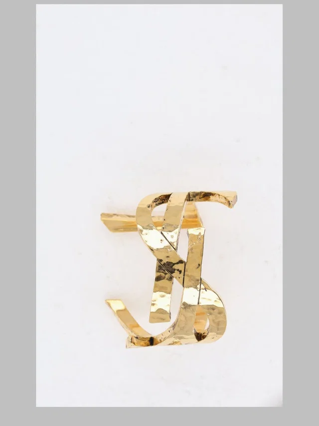 Saint Laurent Cuff Bracelet — Gold Brass Bracelets in Gold from HEWI