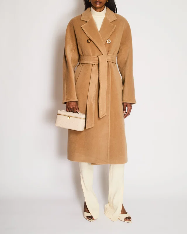 Max Mara Beige Wool Double-Breasted Coat Size IT 36 (UK 4) in Beige Wool from Sellier