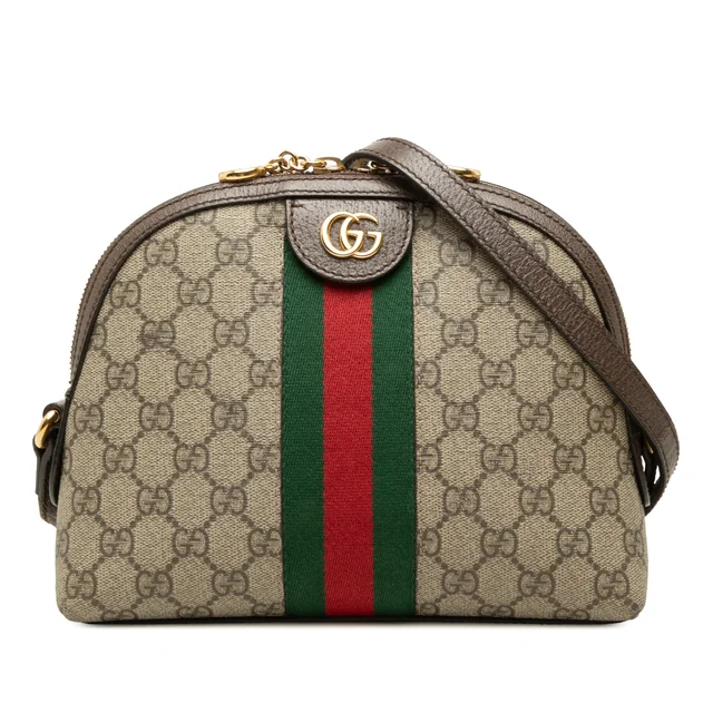Beige Gucci Small GG Supreme Web Ophidia Dome Crossbody in Beige Coated canvas from Designer Revival, photo 1 of 1