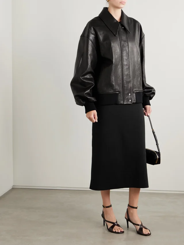 KHAITE Patri wool midi skirt in Black, photo 2 of 2 from NET-A-PORTER (Canada)