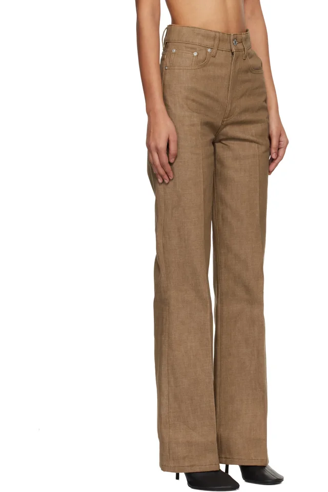 A.P.C. Tan Domino Jeans, photo 2 of 4 from SSENSE