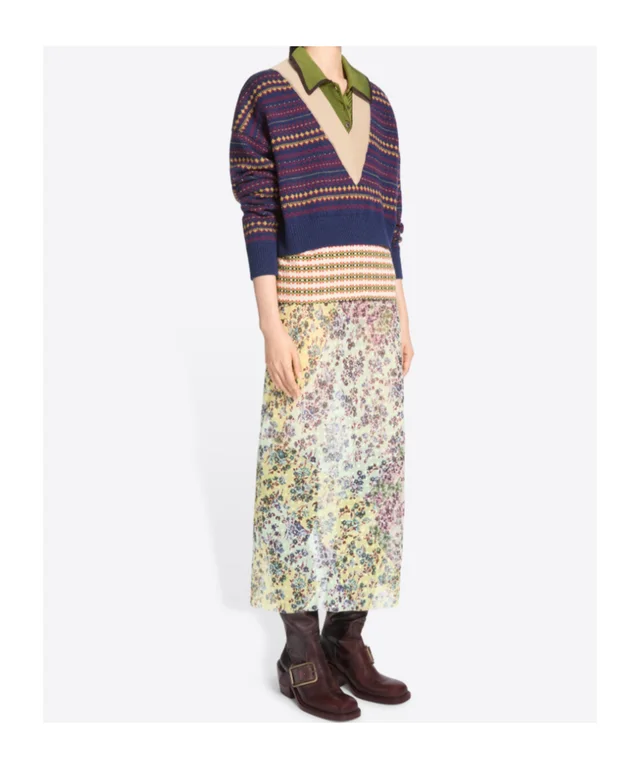 Dries Van Noten Jacquard Midi Skirt, photo 3 of 4 from SENSER