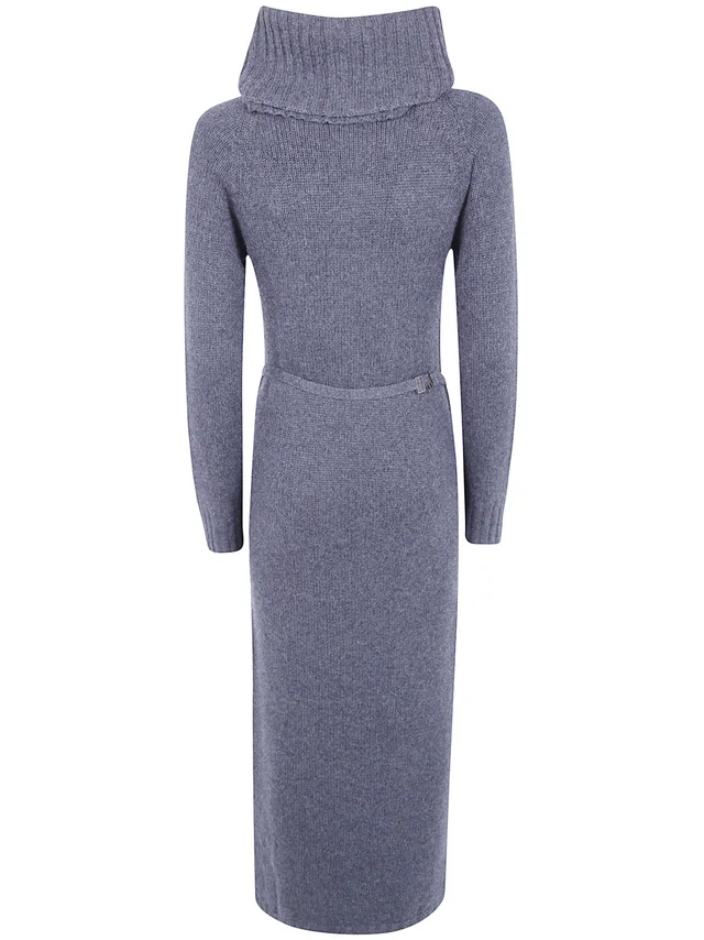 Twinset Cowl‑neck belted knit midi dress, photo 2 of 3 from SENSER