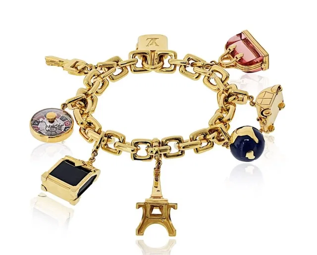 Louis Vuitton 18K Gold Charm Bracelet in Gold from Luxury Promise