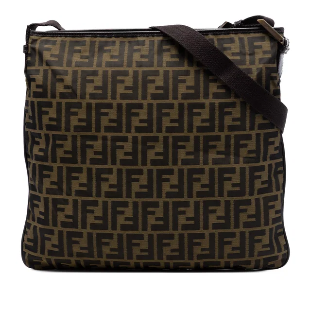 Brown Fendi Zucca Canvas Crossbody in Brown Canvas from Designer Revival