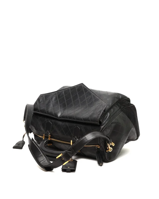 Chanel Quilted Travel Line Weekend Bag in Leather from A Retro Tale, photo 5 of 15
