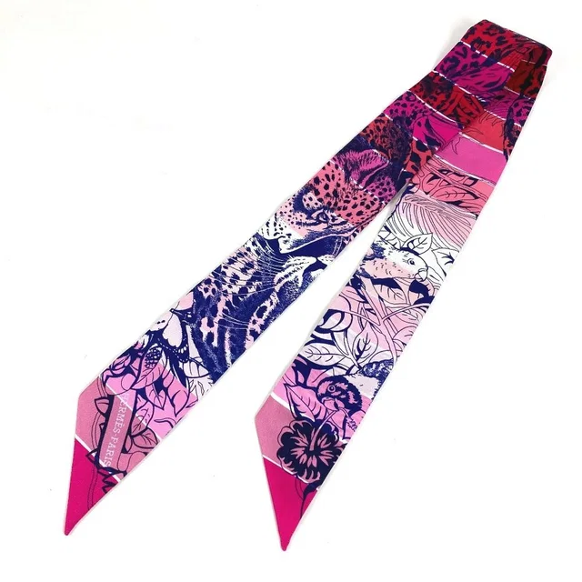 Hermès Scarf Twilly Tiri Silk Multicolor in Multicolor Silk from The Reluxe
