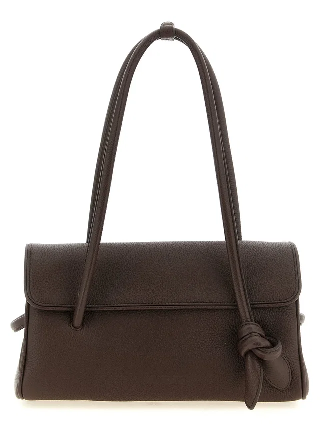 Jacquemus Le Turismo Long Shoulder Bag — Brown Hammered Calf Leather in Brown Calfskin from HEWI