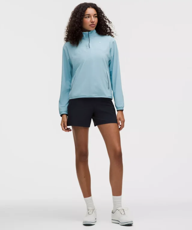 lululemon UV-Protective Lightweight Half Zip in Seafoam/True Navy, photo 2 of 6 from lululemon
