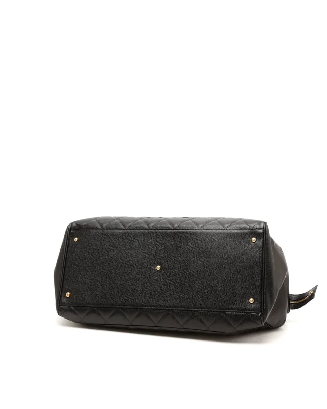 Chanel Caviar XXL Weekender Grand Shopping Tote Bag in Caviar leather from A Retro Tale, photo 4 of 10