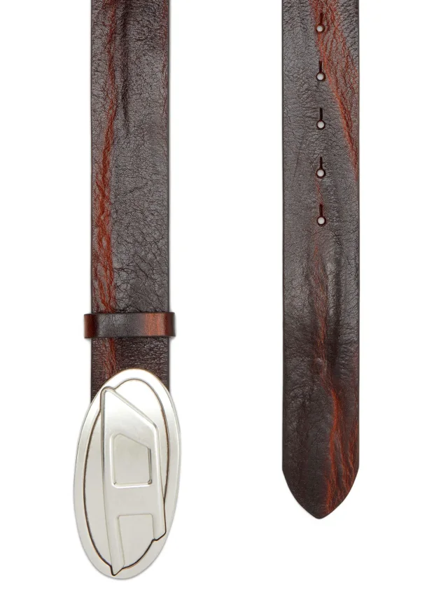 Diesel 4cm belt in waxed leather, photo 2 of 2 from FARFETCH