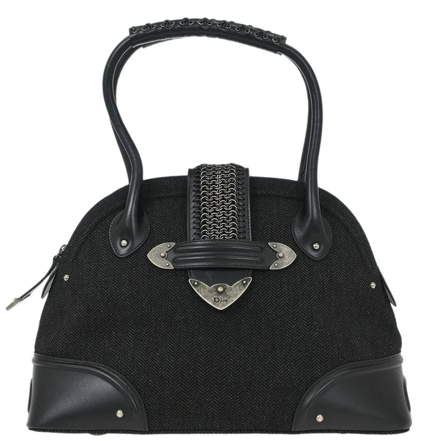 Dior Black Handbag in Black Canvas from AMORE Vintage Tokyo