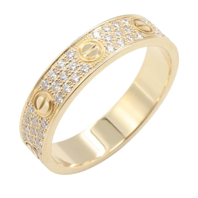 Cartier Love Au750 Diamond Ring Size 17 from LuxUness
