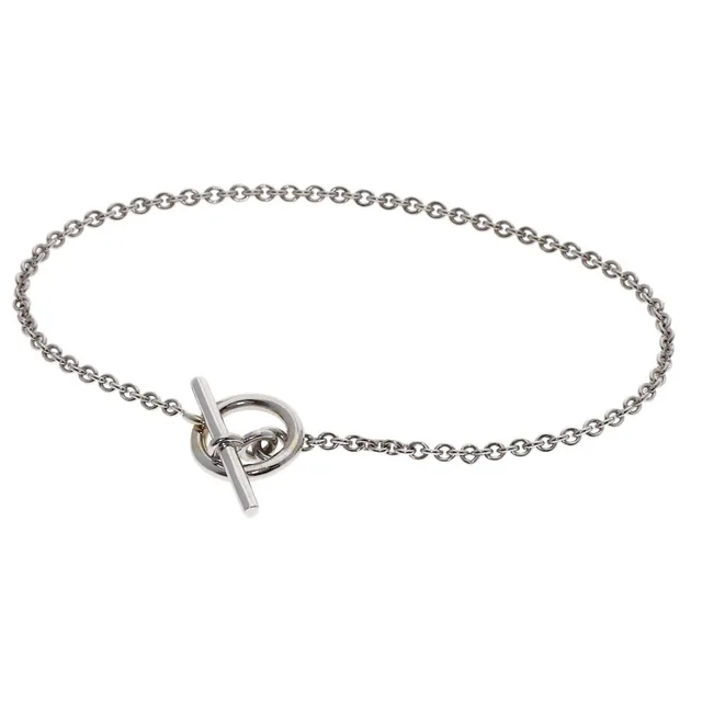Hermès Mini Chaine D'Ancre Bracelet 18K White Gold in White from The Reluxe