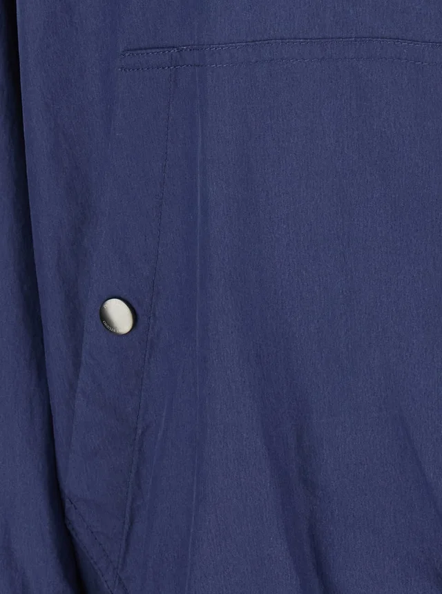 DUNST Blue Jacket with Front Zip Closure and Fixed Hood in Cotton Blend for Women in Blue 75% Cotton 25% Polyester, photo 6 of 6 from Gaudenzi Boutique