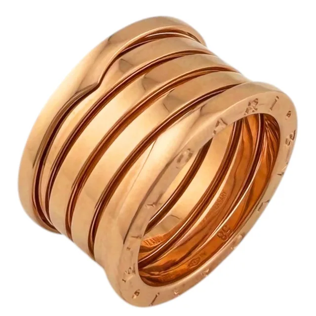 Bvlgari XX Anniversary B.zero1 Band Ring 18k Pink Gold in Pink from The Reluxe