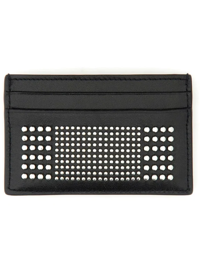 Alexander McQueen Leather Card Case — Black Wallets & Purses in Black Leather from HEWI