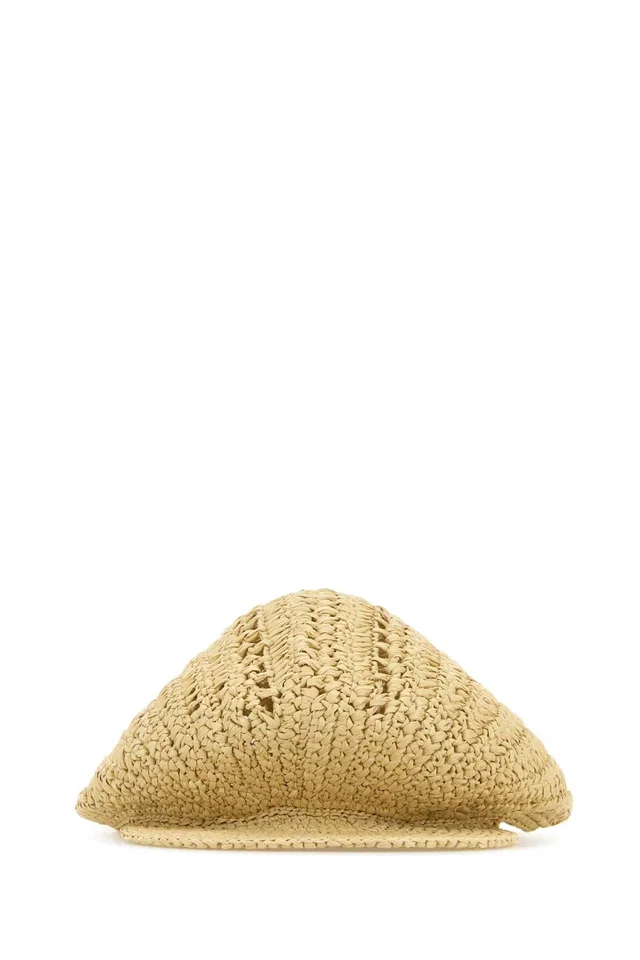 Prada Raffia Bucket Hat — Beige Exterior in Beige Raffia from HEWI