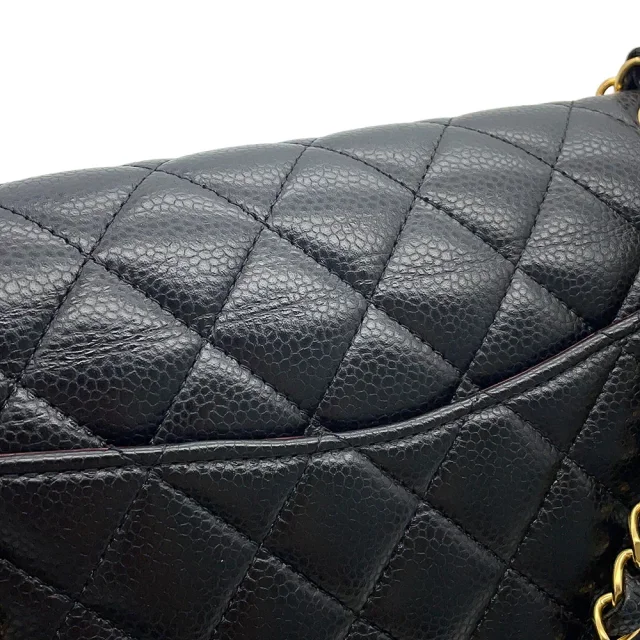 Chanel Matelasse W Flap ChainShoulder Bag BlackA01112 Caviar Leather Size 25 in Caviar leather from GALLERY RARE, photo 13 of 16