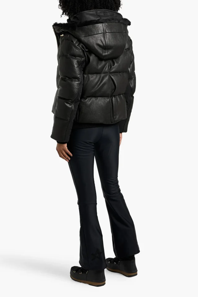 Bogner Melia Quilted Lambskin Down Ski Jacket in Black, photo 3 of 4 from THE OUTNET