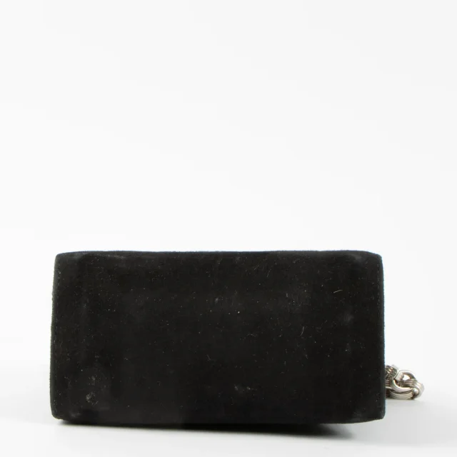 Bottega Veneta Vintage Black Suede Chain Clutch in Black Suede from Labellov, photo 4 of 5