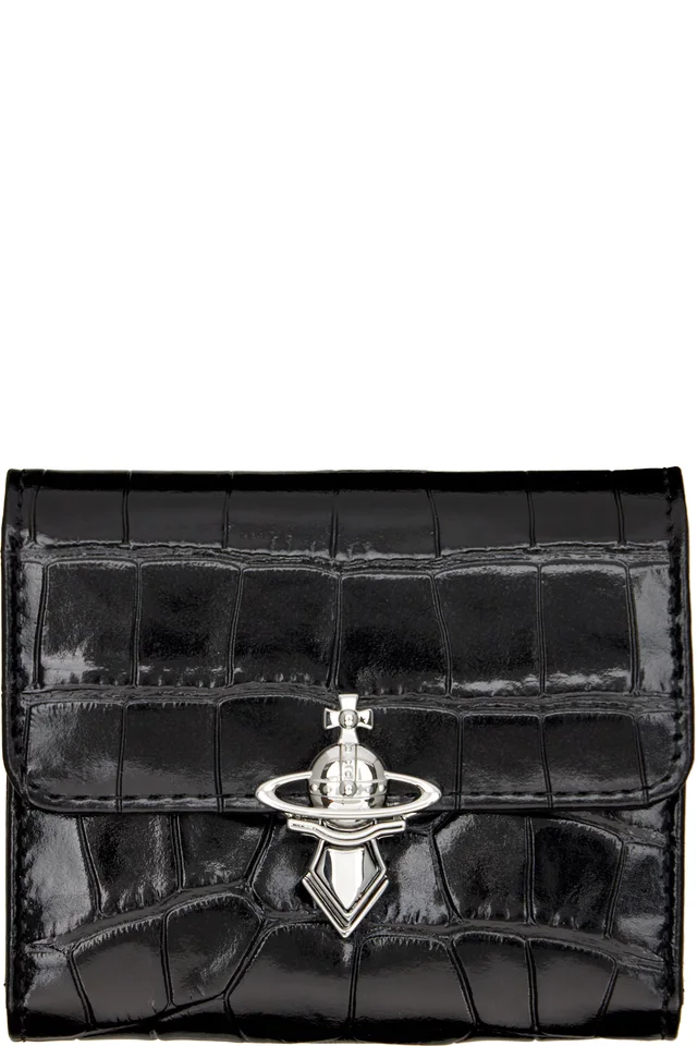 Vivienne Westwood Black Orb Clasp Wallet, image 1 of 1 from SSENSE
