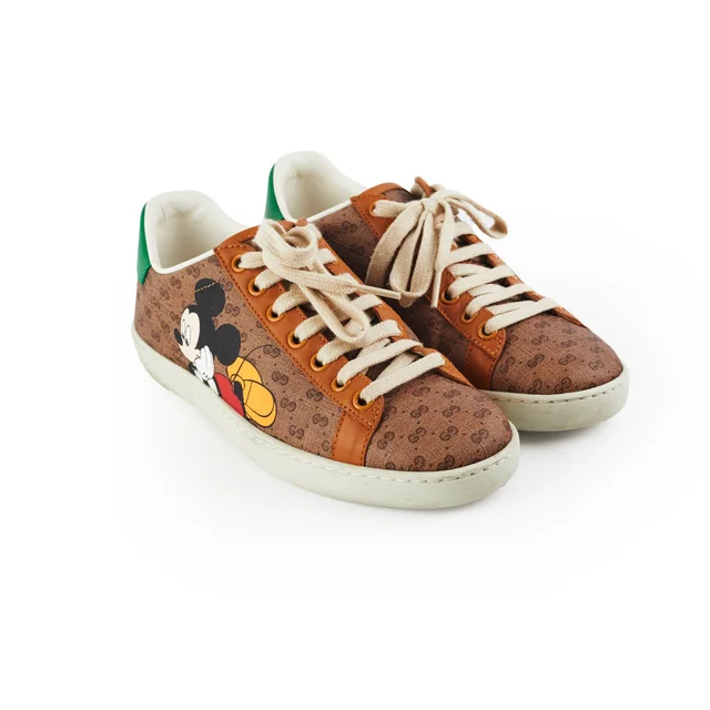 Gucci x Disney Trainers Size 34.5 in Leather from The Purse Affair
