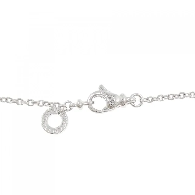 Bvlgari Greek Cross 750 White Gold Diamond Necklace in White from LuxUness, photo 2 of 2