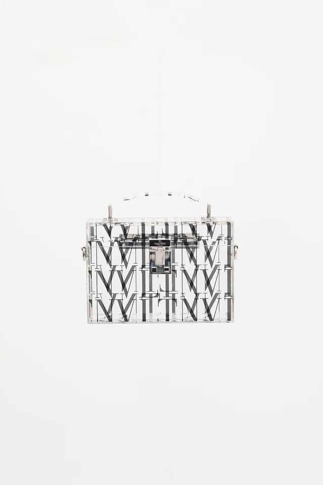 Valentino Garavani Acrylic Logo Box Bag in Resin from VSP Consignment