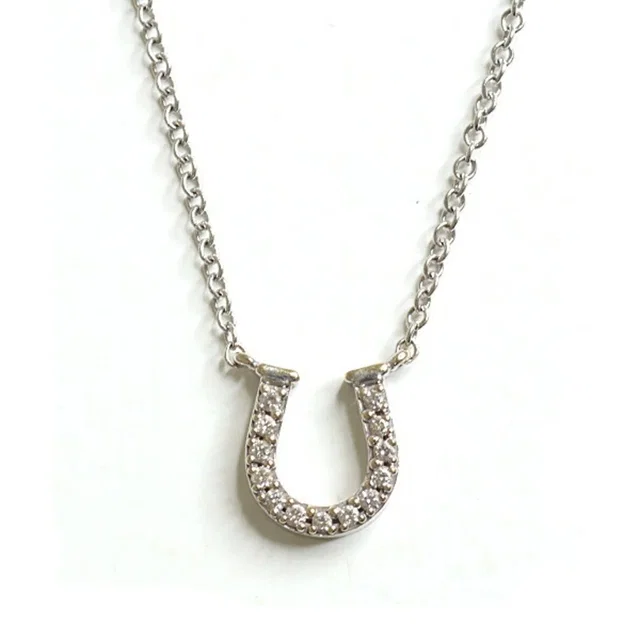 Tiffany & Co. 18k Silver Diamond Horseshoe Necklace in silver|gray from Poshmark
