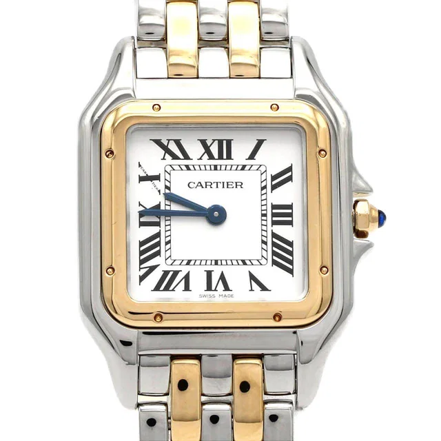Panthere de Cartier MM Stainless Steel Yellow Gold Quartz in Yellow from LuxUness
