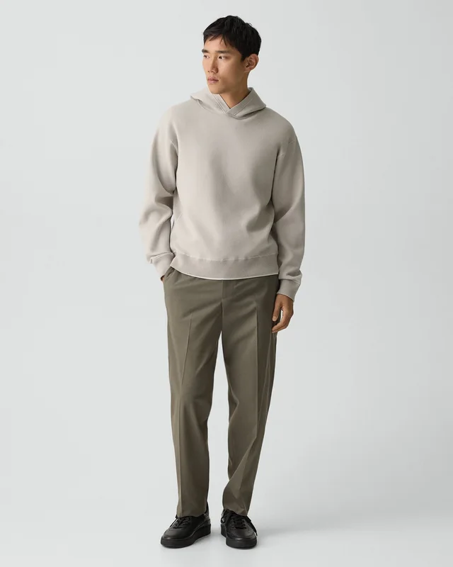 Theory Relaxed Hoodie in Light Bilen in SILVER CLOUD 62% Viscose, 38% Polyester; Exclusive Of Elastic, photo 5 of 8 from Theory