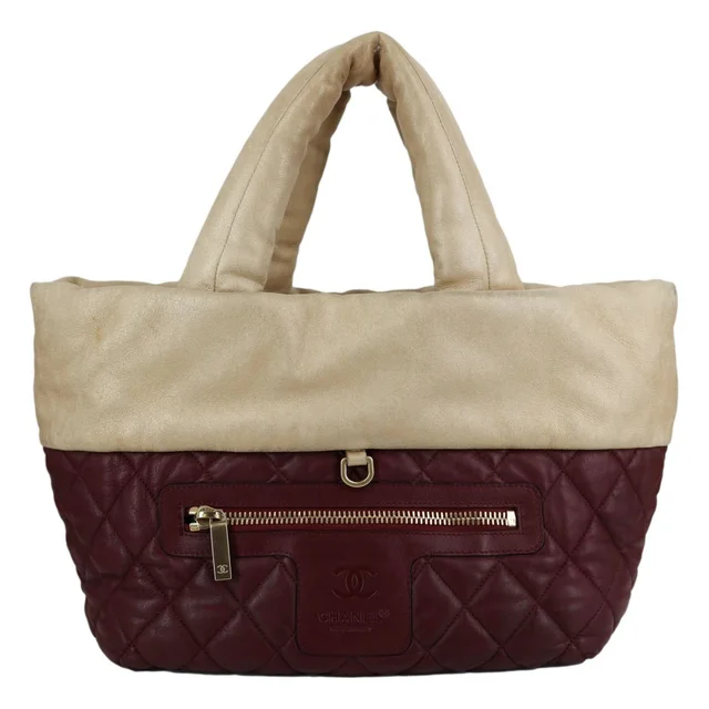 Chanel Coco Cocoon Reversible Quilted Nylon Tote Bag Burgundy in Burgundy Nylon from Dallas Designer Handbags