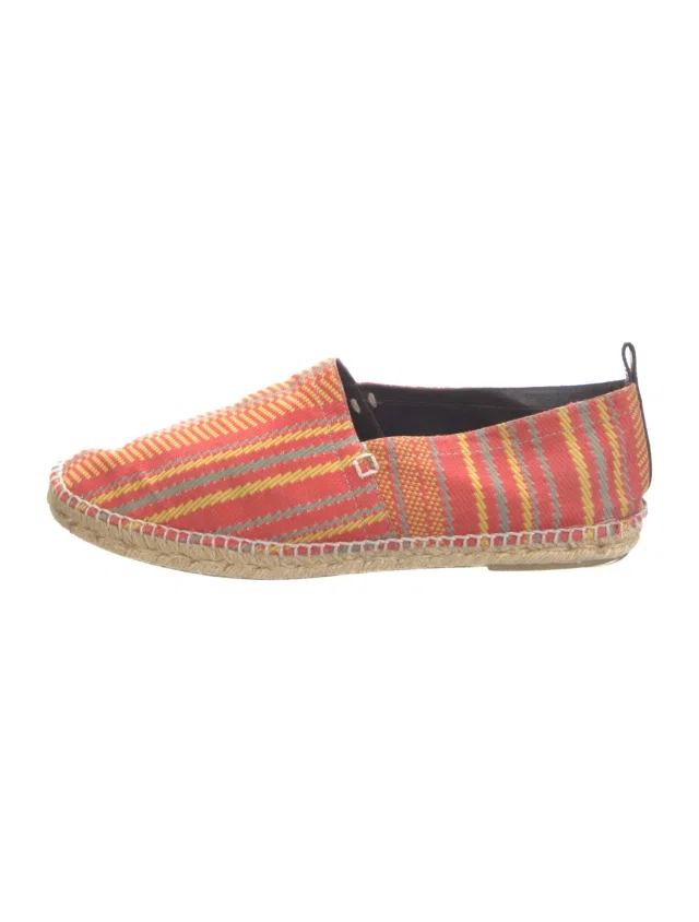 Loewe Striped Espadrilles in red from The RealReal