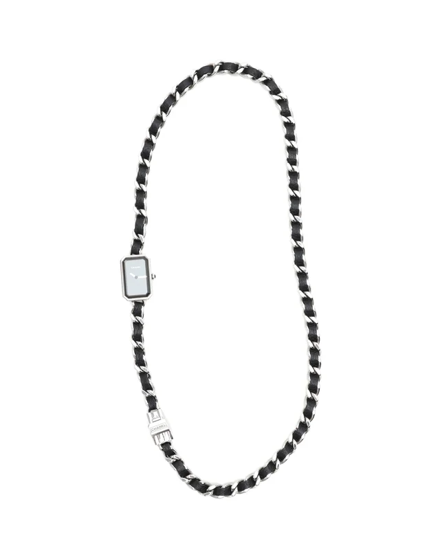 Chanel Première Chaîne 16mm Stainless Steel Black Dial Watch in Black from A Retro Tale, photo 8 of 9