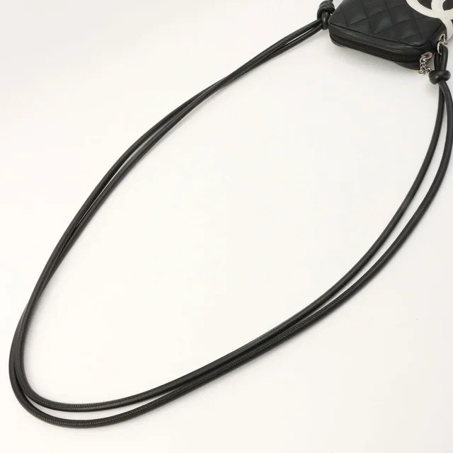 Chanel Cambon Line Mini Shoulder Bag, circa 2004, Black/White in Black Calfskin from VINTAGE QOO TOKYO, photo 11 of 11