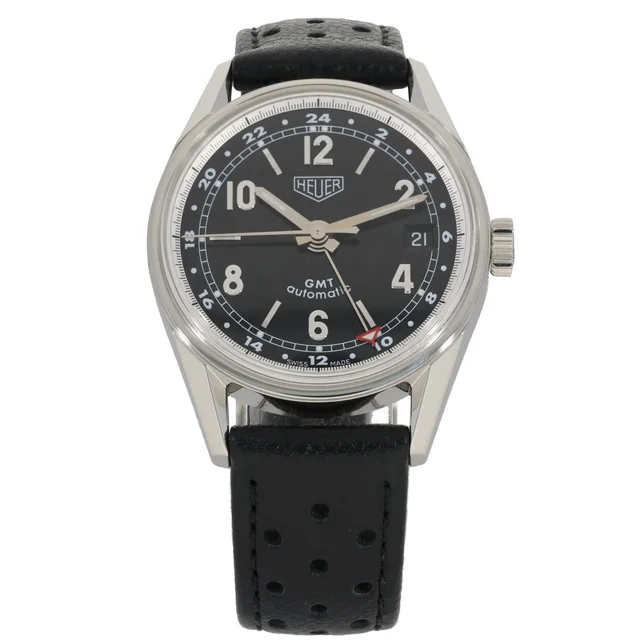 TAG Heuer Carrera GMT WS2113 35.5mm Stainless Steel Watch in Leather from H&T