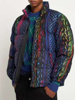 Agr Short down jacket with high collar in 100% Nylon, photo 3 of 6 from LUISAVIAROMA
