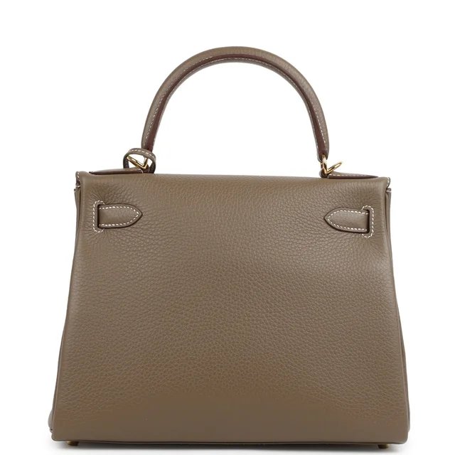 Hermès Kelly Retourne 28 Etoupe Clemence Gold Hardware in Taupe Clemence leather from Madison Avenue Couture, photo 2 of 2