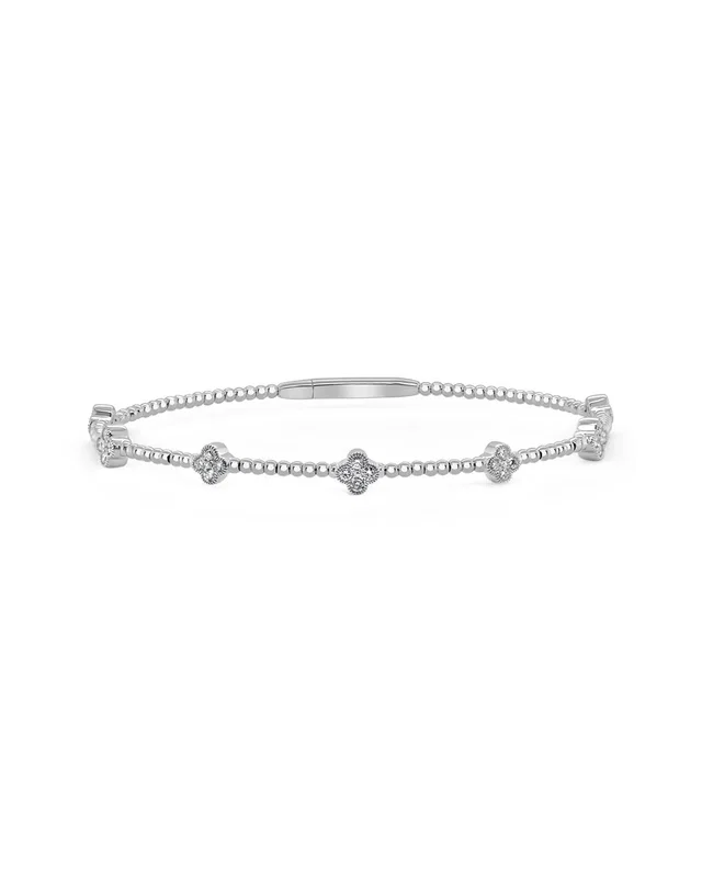 Sabrina Designs 14K 0.45 ct. tw. Diamond Clover Flex Bangle Bracelet, image 1 of 1 from Rue La La