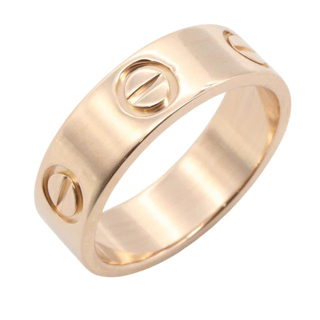 Cartier Love Au750 Pink Gold Ring Size 9 in Pink from LuxUness