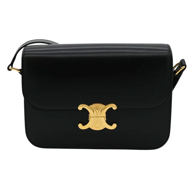 Celine Classique Triomphe Shiny Calfskin Leather Bag in Calfskin from Clotheshorse Anonymous