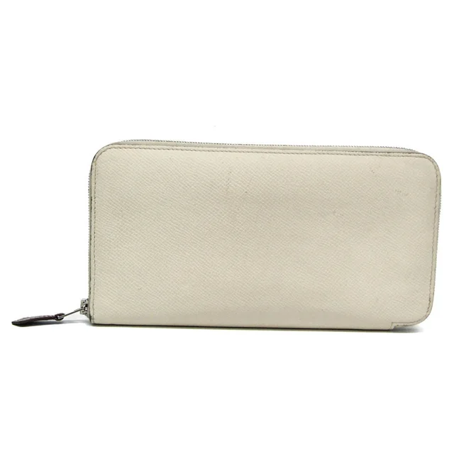 Hermès Silk'in Azap Long Women's Epsom Leather Long Wallet (bi-fold) Cream in Cream Epsom leather from Elady