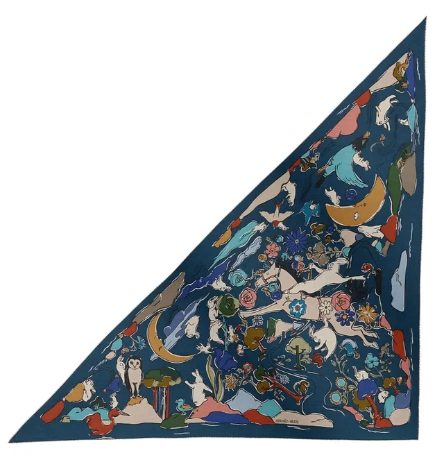 Hermès 140cm Cashmere/ Silk Large Triangle Scarf - in Box in Silk from Luxury Promise