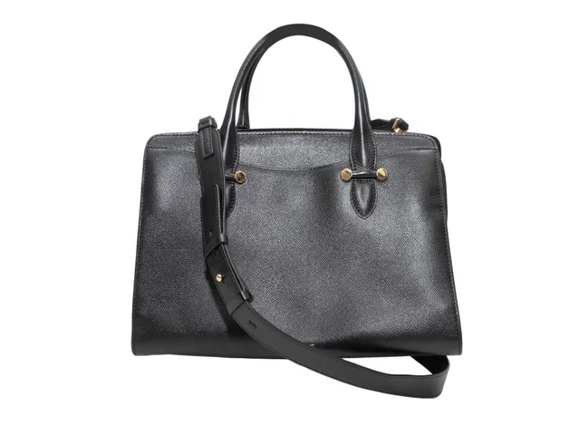 Black Salvatore Ferragamo Top Handle Bag in Black Calfskin from Designer Revival