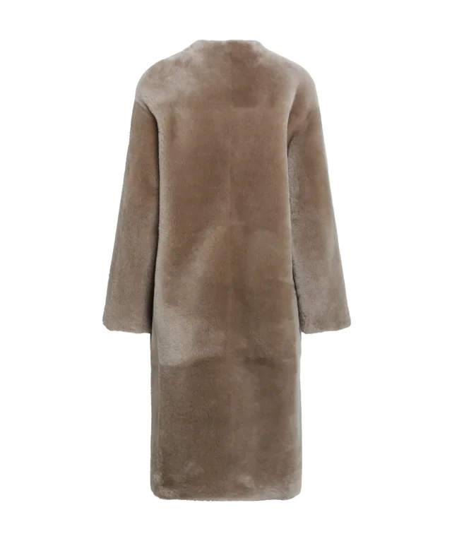 patch-pocket collarless coat, image 1 of 1 from SENSER