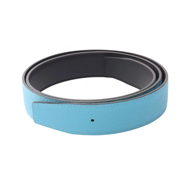 Hermès Belt Constance H Blue Jean Reversible in Blue Togo leather from The Reluxe